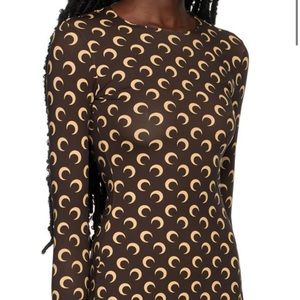 Marine Serre Brown Second Skin Moon Top